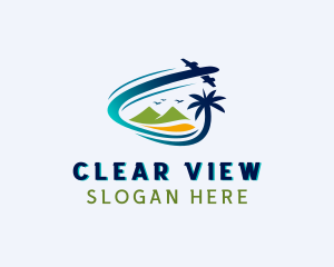 Beach Resort Travel Logo