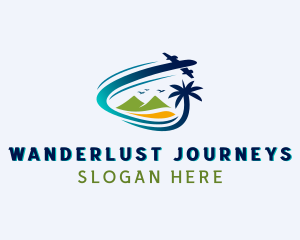 Beach Resort Travel Logo