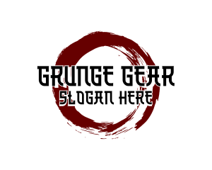 Grunge Circle Wordmark logo