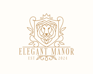 Elegant Regal Lion  logo design