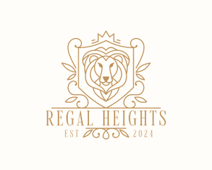 Elegant Regal Lion  logo design