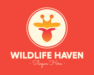 Wildlife Giraffe Head logo design