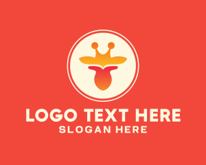 Wildlife Giraffe Head logo