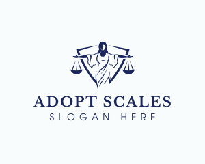 Justice Woman Scale logo design