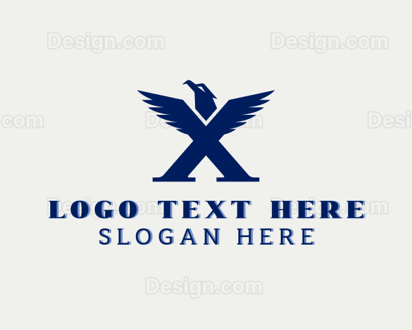 Eagle Falcon Wing Letter X Logo