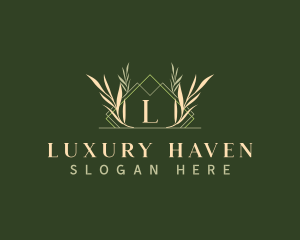 Luxury Geometric Wreath logo design