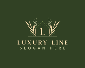 Luxury Geometric Wreath logo design