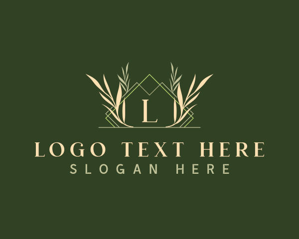 Luxury Geometric Wreath logo