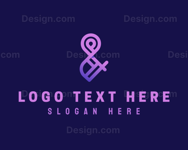 Gradient Purple Ampersand Logo