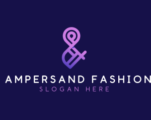 Gradient Purple Ampersand logo design