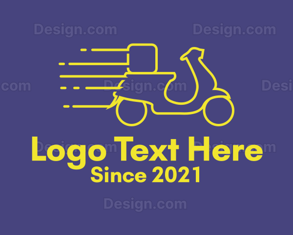 Yellow Delivery Motorbike Logo