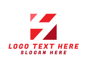 Italic - Modern Negative Space Number 4 logo design