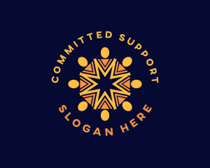 People Community Support logo design