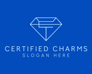 Blue Diamond Letter C logo design