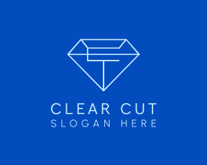 Blue Diamond Letter C logo design