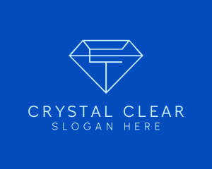 Blue Diamond Letter C logo design