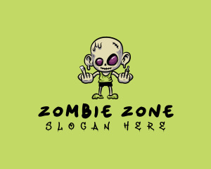 Bald Zombie Fuck logo design