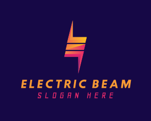 Electric Energy Bolt Letter E logo design