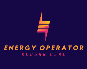 Electric Energy Bolt Letter E logo design