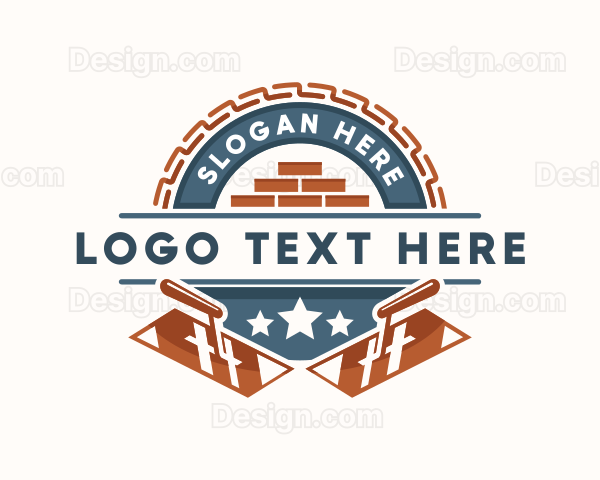 Masonry Bricklaying Construction Logo