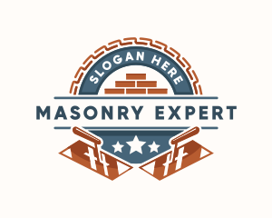 Masonry Bricklaying Construction logo design