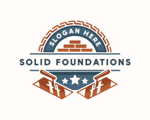 Masonry Bricklaying Construction logo design