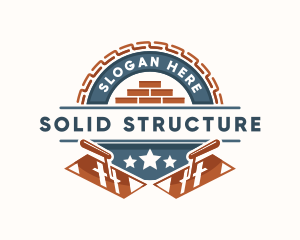 Masonry Bricklaying Construction logo design