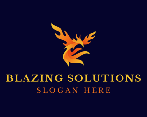 Blazing Mythical Bird logo design