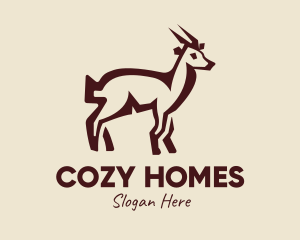 Brown Farm Goat  logo design