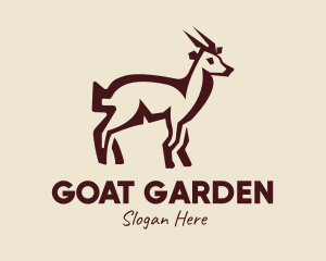 Brown Farm Goat  logo design