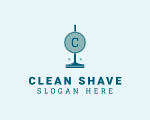 Housekeeping Clean Squeegee logo design