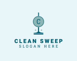 Housekeeping Clean Squeegee logo design