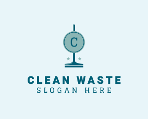 Housekeeping Clean Squeegee logo design