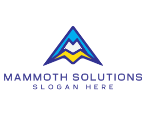 Triangle Mountain M logo design