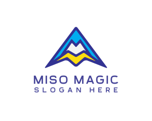 Triangle Mountain M logo design