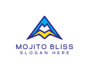 Triangle Mountain M logo design