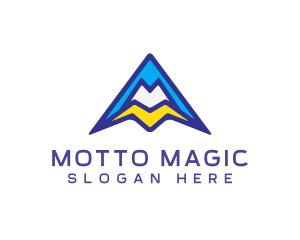 Triangle Mountain M logo design