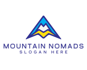 Triangle Mountain M logo design