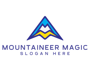 Triangle Mountain M logo design