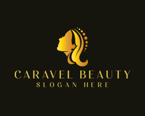 Woman Beauty Hair  logo design