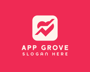Heart Dating App Icon logo