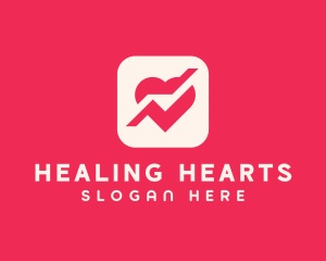 Heart Dating App Icon logo design