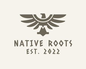 Ethnic Mayan Eagle logo design