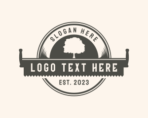 Lumberjack Logging Saw logo