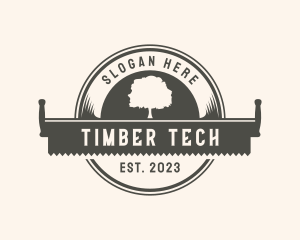 Lumberjack Logging Saw logo