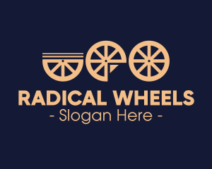 Cart Wagon Wheels logo design