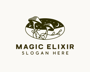 Mushroom Plant Magical logo design