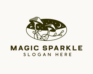 Mushroom Plant Magical logo design