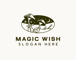 Mushroom Plant Magical logo design