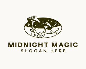 Mushroom Plant Magical logo design